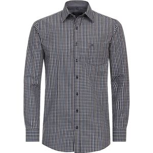 CASA MODA - Sport Comfort Fit - Overhemd - Blauw Geruit - Strijkvriendelijk