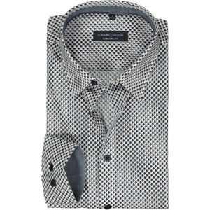 CASA MODA - Sport Comfort Fit Overhemd - Blauw - Popeline - Strijkvriendelijk
