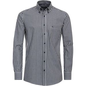 CASA MODA - Sport Comfort Fit Overhemd - Blauw Geruit - Strijkvriendelijk