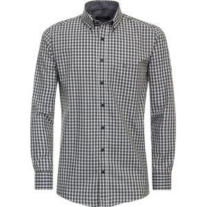 CASA MODA Sport comfort fit overhemd, structuur, groen geruit