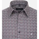 CASA MODA Sport comfort fit overhemd, popeline, rood dessin