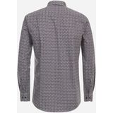 CASA MODA Sport comfort fit overhemd, popeline, rood dessin