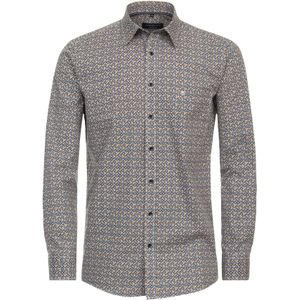 CASA MODA Sport comfort fit overhemd, popeline, geel dessin