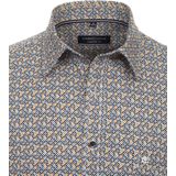 CASA MODA Sport comfort fit overhemd, popeline, geel dessin