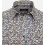 CASA MODA Sport comfort fit overhemd, popeline, geel dessin