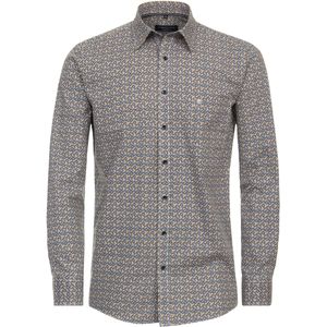CASA MODA - Sport Comfort Fit - Overhemd - Geel Dessin - Strijkvriendelijk