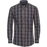 CASA MODA - Sport Comfort Fit Overhemd - Rood Geruit - Strijkvriendelijk