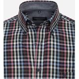 CASA MODA - Sport Comfort Fit Overhemd - Rood Geruit - Strijkvriendelijk