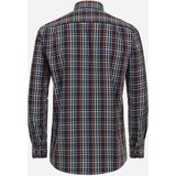 CASA MODA - Sport Comfort Fit Overhemd - Rood Geruit - Strijkvriendelijk