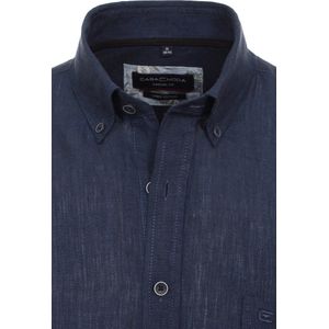 Casa Moda - Overhemd - Korte Mouw - Donkerblauw - 100% Linnen