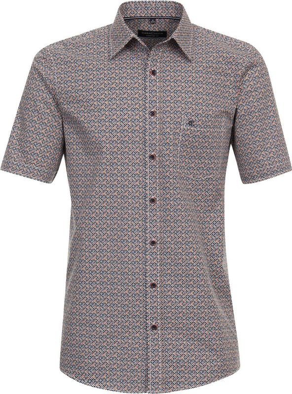 CASA MODA - Sport Comfort Fit - Overhemd - Oranje - Korte Mouw - Popeline