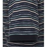 CASA MODA comfort fit heren polo, blauw gestreept