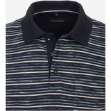 CASA MODA comfort fit heren polo, blauw gestreept
