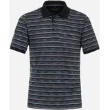 CASA MODA comfort fit heren polo, blauw gestreept