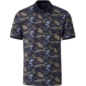 Casa Moda Poloshirt Print Navy - Heren
