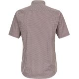 CASA MODA Sport casual fit overhemd, korte mouw, popeline, rood dessin