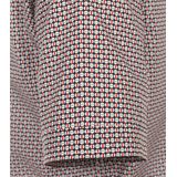 CASA MODA Sport casual fit overhemd, korte mouw, popeline, rood dessin
