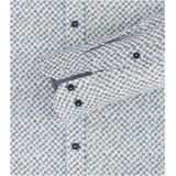 VENTI body fit overhemd, popeline, blauw dessin