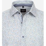 VENTI body fit overhemd, popeline, blauw dessin