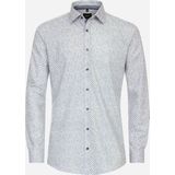 VENTI body fit overhemd, popeline, blauw dessin