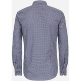 VENTI - Overhemd - Blauw Dessin - Popeline - Modern Fit