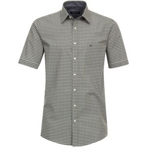 CASA MODA - Sport Comfort Fit Overhemd - Groen Geruit - Korte Mouw - Strijkvriendelijk