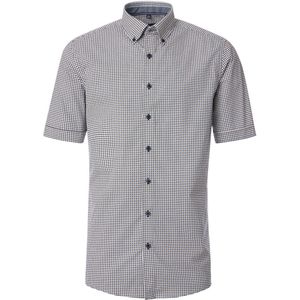 CASA MODA - Casual Overhemd - Korte Mouwen - Blauw - Poplin