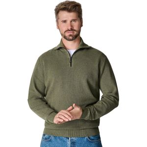 Casa Moda - Gebreide Trui - Groen - 90% Katoen, 10% Polyamide