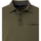 Casa Moda Poloshirt lange mouw turquoise, Motief