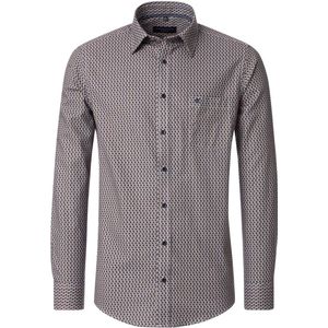 CASA MODA - Casual Fit Overhemd - Blauw - Twill - Lange Mouwen