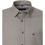 CASA MODA - Multicolor Fantasie - Overhemd - Blauw - Strijkvriendelijk - Kent Kraag