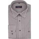 CASA MODA - Multicolor Fantasie - Overhemd - Blauw - Strijkvriendelijk - Kent Kraag