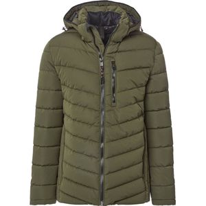 Casa Moda Jas Hooded Puffer Olijfgroen