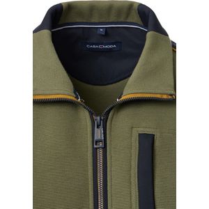 Casa Moda - Vest - Groen - Katoen/Elastaan - Met Borstzak