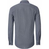 CASA MODA - Sport Casual Fit Overhemd - Blauw Dessin - Strijkvriendelijk
