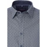 CASA MODA - Sport Casual Fit Overhemd - Blauw Dessin - Strijkvriendelijk