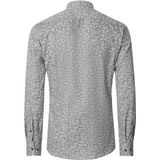 CASA MODA - Sport Casual Fit Overhemd - Beige met Blauw en Groen Dessin - Strijkvriendelijk