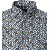 VENTI - Heren Overhemd - Blauw - Poplin - Lange Mouwen