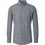 VENTI - Heren Overhemd - Blauw - Poplin - Lange Mouwen