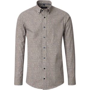 CASA MODA - Casual Fit Overhemd - Blauw - Poplin - Lange Mouwen