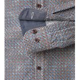 CASA MODA - Casual Fit Overhemd - Blauw - Poplin - Lange Mouwen