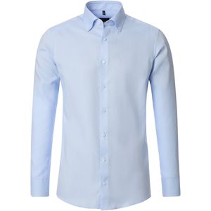 VENTI - Oxford - Overhemd - Blauw - Strijkvriendelijk