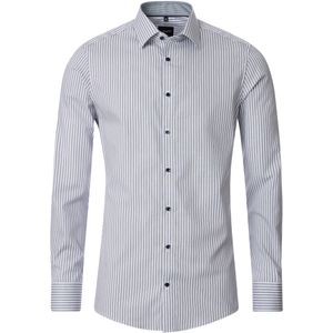 VENTI - Modern Fit - Overhemd - Blauw Gestreept