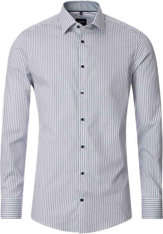 VENTI - Modern Fit - Overhemd - Blauw Gestreept