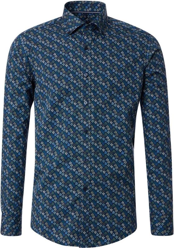 CASA MODA - Multicolor Fantasie - Overhemd - 100% Katoen - Lange Mouwen