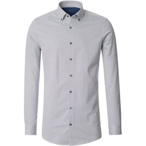 VENTI - Modern Fit - Overhemd - Bruin Dessin - Jersey