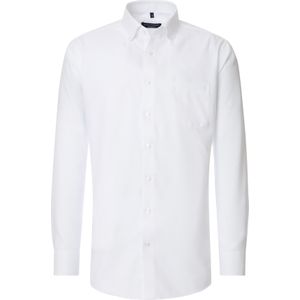 CASA MODA - Comfort Fit Overhemd - Oxford - Wit - Strijkvriendelijk