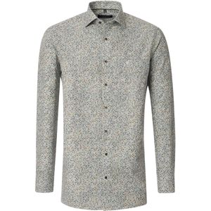 CASA MODA comfort fit overhemd, popeline, groen dessin