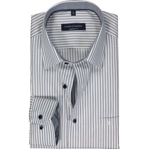 CASA MODA - Dobby - Overhemd - Blauw Gestreept - Comfort Fit