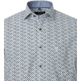 CASA MODA - Modern Fit - Overhemd - Groen Dessin - Strijkvriendelijk